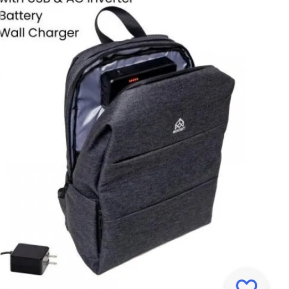 Boost laptop backpack with charging ports